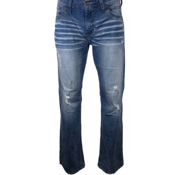 AFFLICTION Men's Denim Jeans BLAKE FLEUR LAZARUS B - Picture 6 of 12